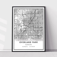 
              Overland Park, Kansas Modern Map Print
            