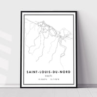 
              Saint Louis du Nord, Haiti Modern Style Map Print 
            