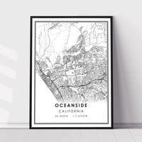 
              Oceanside, California Modern Map Print 
            