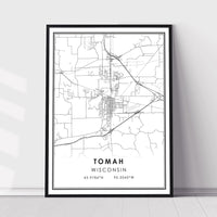 
              Tomah, Wisconsin Modern Map Print 
            