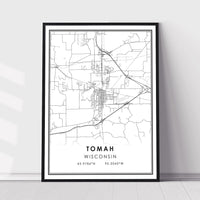 Tomah, Wisconsin Modern Map Print 