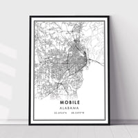 
              Mobile, Alabama Modern Map Print 
            