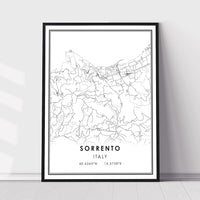 
              Sorrento, Italy Modern Style Map Print 
            