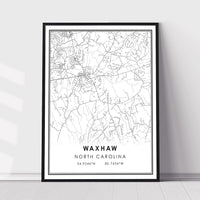 
              Waxhaw, North Carolina Modern Map Print 
            