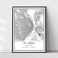 
              Saint Louis, Missouri Modern Map Print 
            