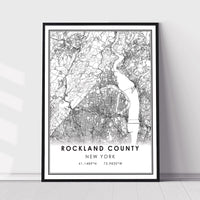 
              Rockland County, New York Modern Map Print 
            