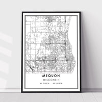 
              Mequon, Wisconsin Modern Map Print 
            