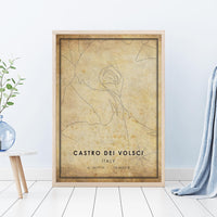 
              Castro Dei Volsci, Italy Vintage Style Map Print Castro Dei Volsci, Italy Vintage Style Map Print 
            