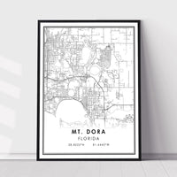 
              Mt Dora, Florida Modern Map Print 
            