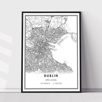 
              Dublin, Ireland Modern Style Map Print 
            