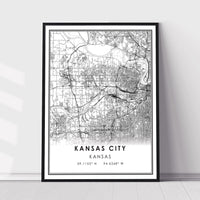 
              Kansas City, Kansas Modern Map Print
            