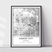 Kansas City, Kansas Modern Map Print