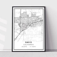 
              Davis, California Modern Map Print
            