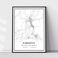 
              Kimberley, British Columbia Modern Style Map Print
            