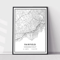 
              Fairfield, Connecticut Modern Map Print 
            