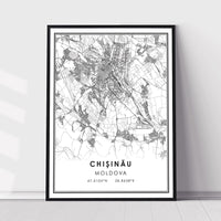 
              Chisinau, Moldova Modern Style Map Print 
            