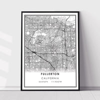 
              Fullerton, California Modern Map Print 
            