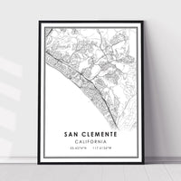 
              San Clemente, California Modern City Map Print
            