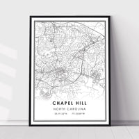 
              Chapel Hill, North Carolina Modern Map Print 
            