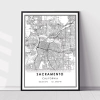 
              Sacramento, California Modern Map Print
            