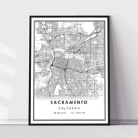 Sacramento, California Modern Map Print