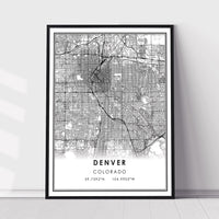 
               Denver, Colorado Modern Map Print 
            