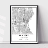 Milwaukee, Wisconsin Modern Map Print