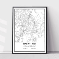 
              Rocky Hill, Connecticut Modern Map Print 
            