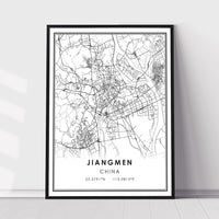 
              Jiangmen, China Modern Style Map Print
            