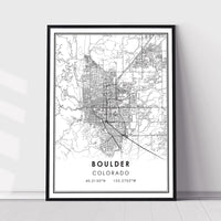 
              Boulder, Colorado Modern Map Print 
            