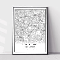 
              Cherry Hill, New Jersey Modern Map Print  
            