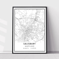 
              Salisbury, Maryland Modern Map Print
            