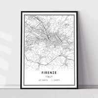 
              Firenze, Italy Modern Style Map Print 
            