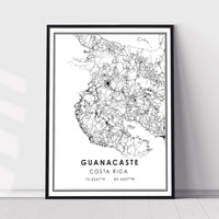 
              Guanacaste, Costa Rica Modern Style Map Print 
            