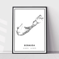 
              Bermuda Modern Style Map Print
            