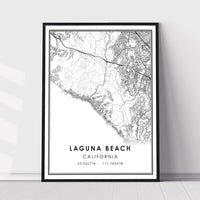 
              Laguna Beach, California Modern Map Print 
            