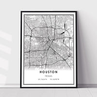
              Houston, Texas Modern Map Print 
            