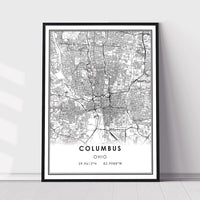 
              Columbus, Ohio Modern Map Print 
            