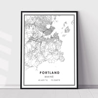 Portland, Maine Modern Map Print 