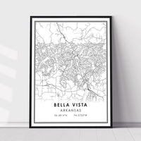 
              Bella Vista, Arkansas  Modern Map Print 
            