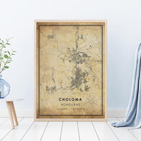 
              Choloma, Honduras Vintage Style Map Print 
            