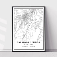 
              Saratoga Springs, New York Modern Map Print
            