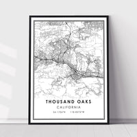 
              Thousand Oaks, California Modern Map Print 
            