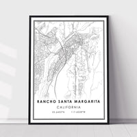 Rancho Santa Margarita, California Modern Map Print 