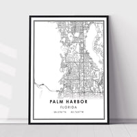 
              Palm Harbor, Florida Modern Map Print 
            