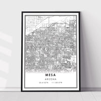 Mesa, Arizona Modern Map Print