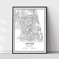 
              Jupiter, Florida Modern Map Print
            