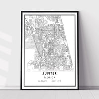 Jupiter, Florida Modern Map Print