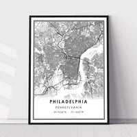 
              Philadelphia, Pennsylvania Modern Map Print 
            