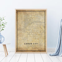 
              Canon City, Colorado Vintage Style Map Print 
            